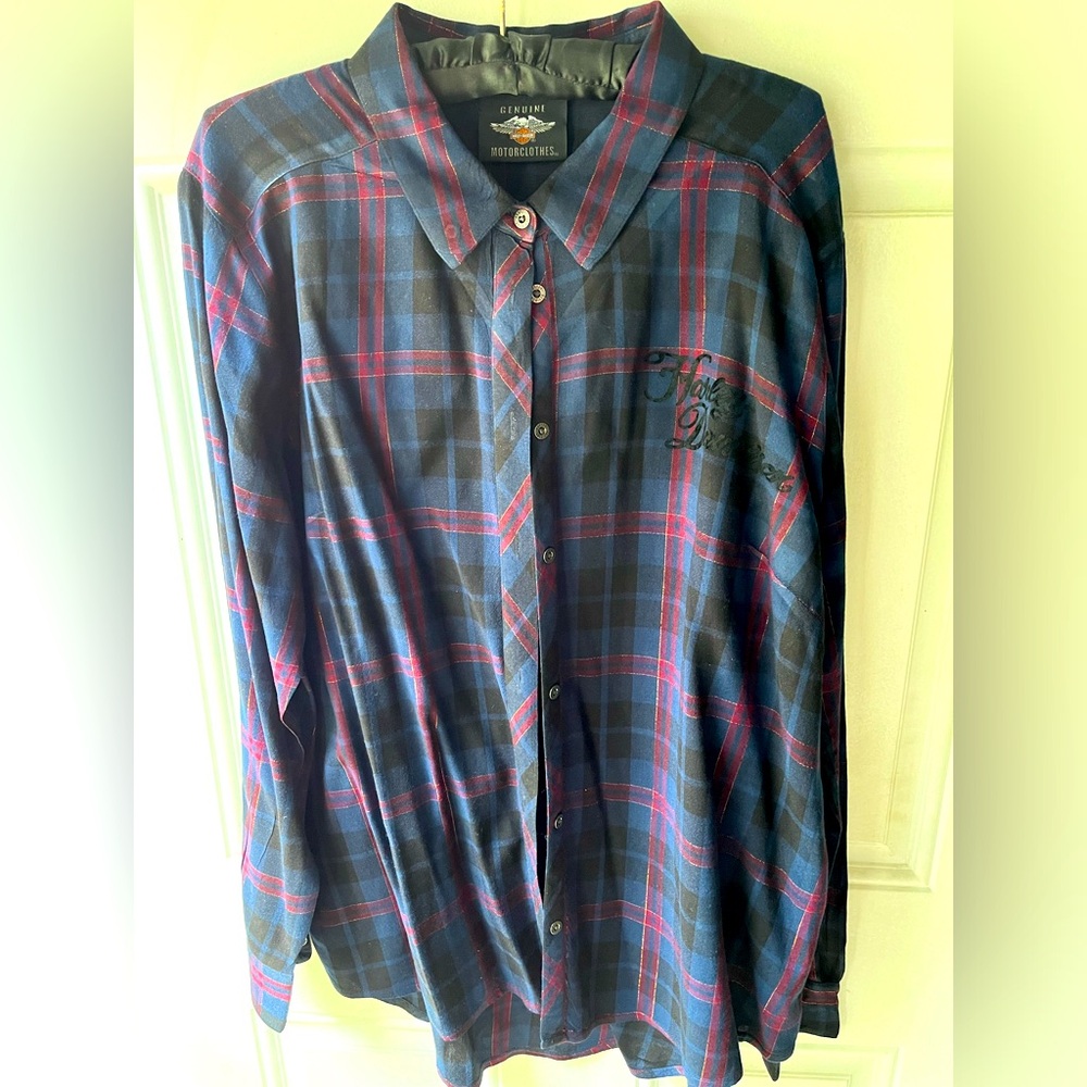 Harley Davidson Plus Size Women’s Shirt Plaid